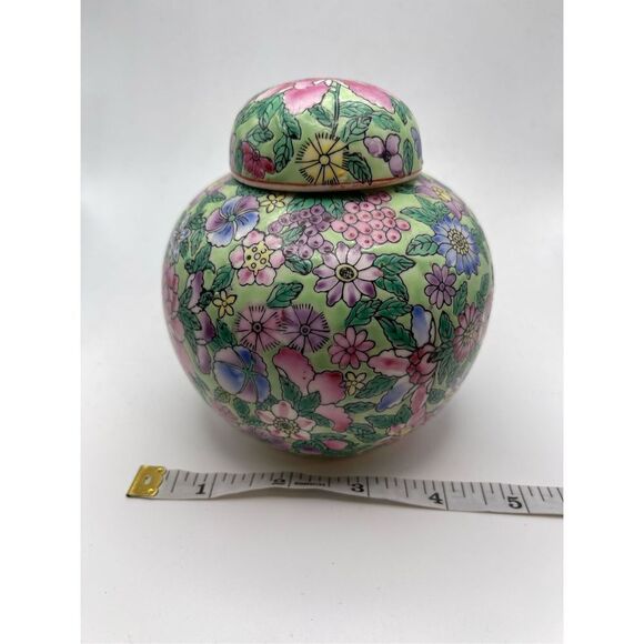 Ginger jar small green floral - Picture 5 of 5